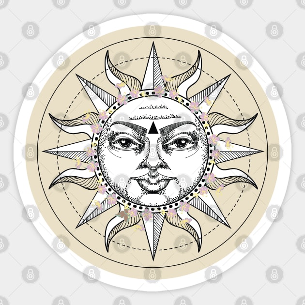 Boho Sun Art Sticker by BWXshirts